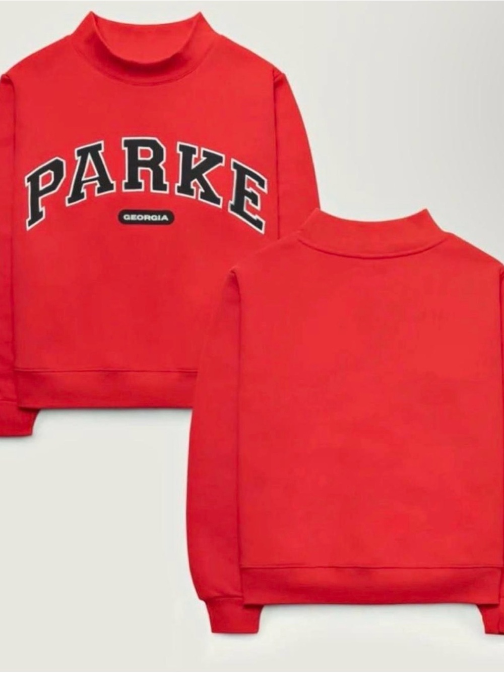 Parke Georgia L/XL Red Crewneck Sweatshirt